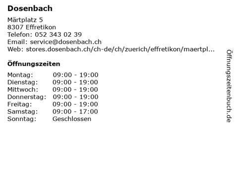 dosenbach langenthal|ᐅ Öffnungszeiten „Dosenbach“ 